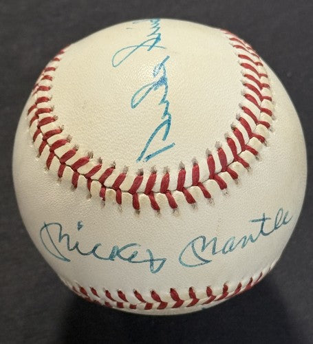 MICKEY MANTLE WILLIE MAYS DUKE SNIDER Signed Official A.L Baseball Auto JSA LOA