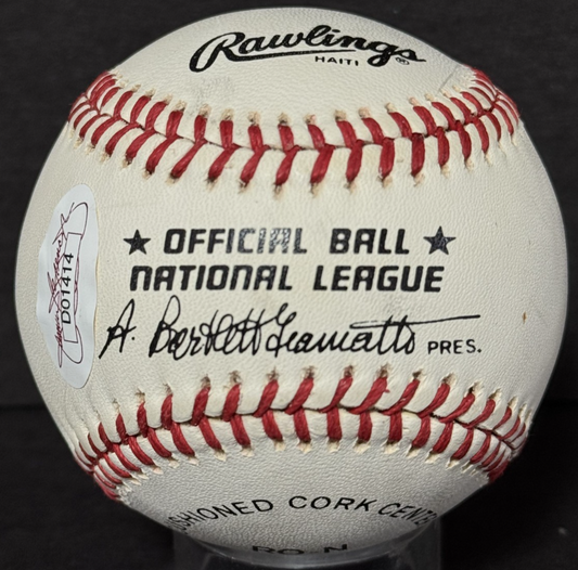 Leo Durocher Signed Official N.L Baseball Brooklyn Dodgers Giants HOF Auto Jsa