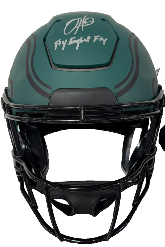 Jalen Hurts Signed Rave SpeedFlex FS Helmet Fly Eagles Fly Auto Eagles Fanatics