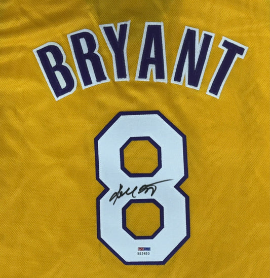Kobe Bryant Signed Lakers #8 Jersey Full Name Rookie Era Auto PSA COA HOF
