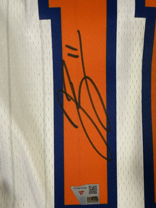 Jalen Brunson Signed Framed City Edition Nike Jersey NY Knicks Auto Fanatics COA
