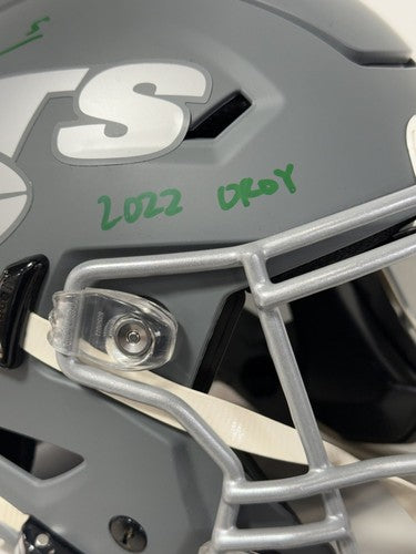 Garrett Wilson Signed Slate Speed Flex Helmet Jets Jets Roy Auto Fanatics /50