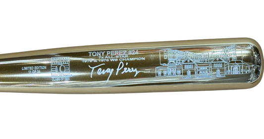 Tony Perez Signed LE /24 Chrome HOF Stat Bat Mint Auto BAS COA Cincinnati Reds