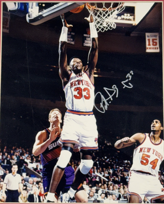 Patrick Ewing Signed 8x10 Framed Photo ROY Plaque Auto CBM COA NY Knicks HOF