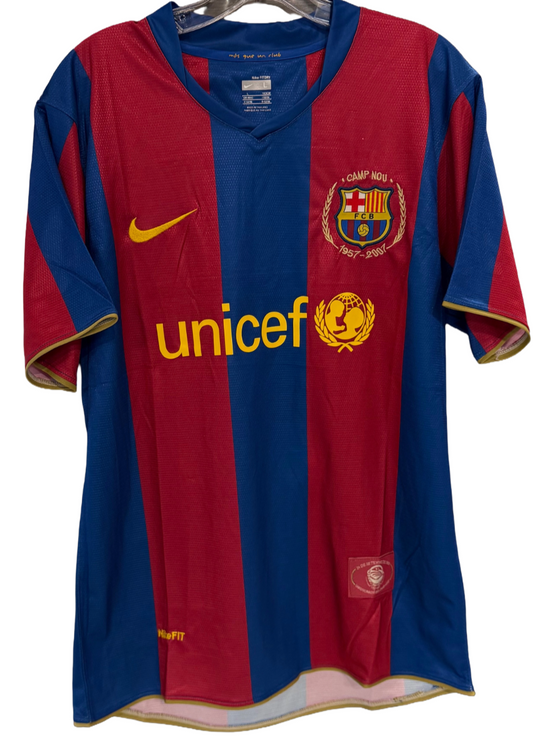 Ronaldinho Signed Commemorative Camp Nou Barcelona Nike Fit Jersey Auto BAS COA
