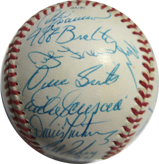 1990 NL All Star Team Signed Baseball Tony Gwynn LARKIN Barry Bonds 33 Auto PSA
