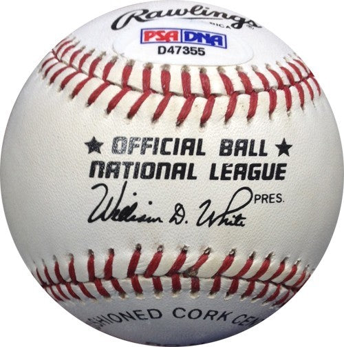 Jack Kemp Signed NL Baseball Old QB & pitcher Autograph Bills PSA coa