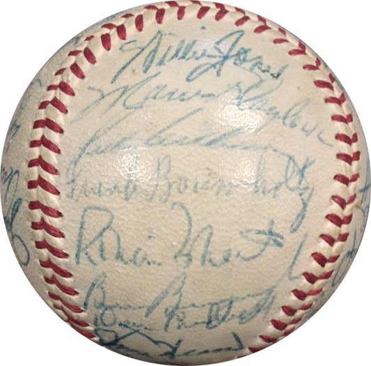 1957 Philadelphia Phillies Team Signed NL Giles Baseball 30 Autos Ashburn COA