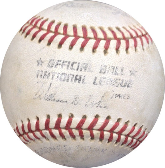 Eddie Murray Signed Game Used Dodgers Official NL Baseball Vintage Auto CBM COA