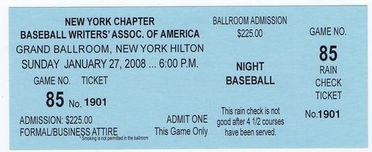 NY Baseball Writer's Association 85th Dinner Program Signed By 11 MLB Stars