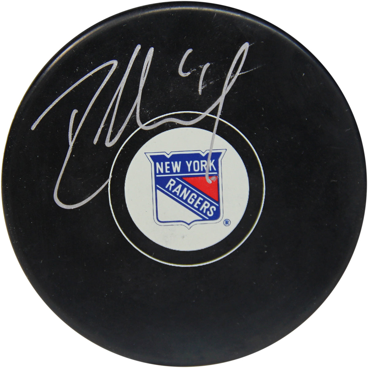 Rick Nash Signed New York Rangers Puck Silver Autograph Steiner COA Hologram