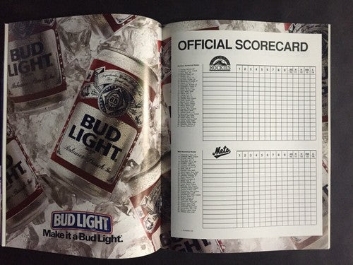 Colorado Rockies First Game Ever April 5 1993 Shea Stadium Vs Mets Mint Program