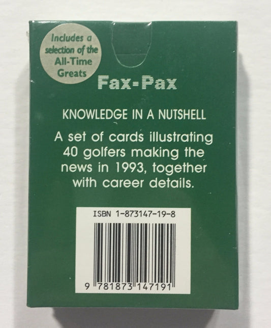 1993 Famous Golfers Fax Pax Factory Sealed 40 Card golf Set Jack Nicklaus Palmer