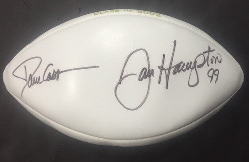 2002 Hof Signed Football Jim Kelly John Stallworth Casper Canton Hall Fame Coa