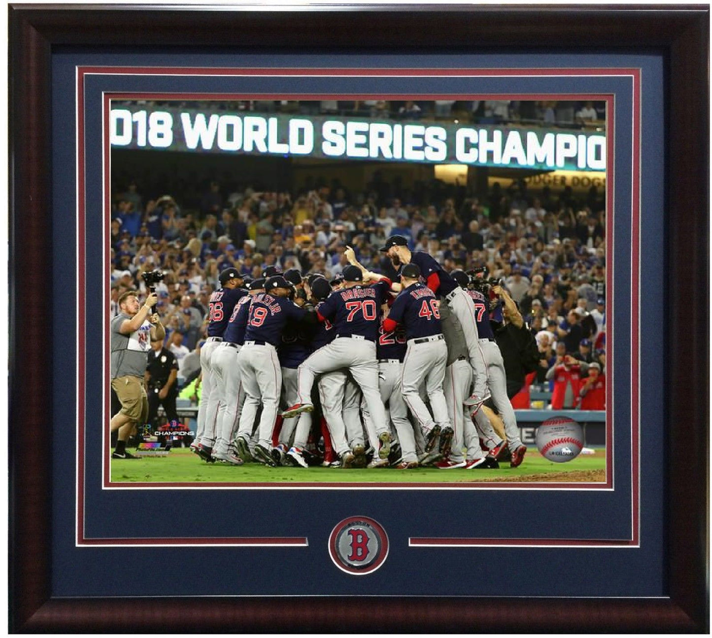 Boston Red Sox 2018 World Series Champs 8x10 team celebration photo framed coin