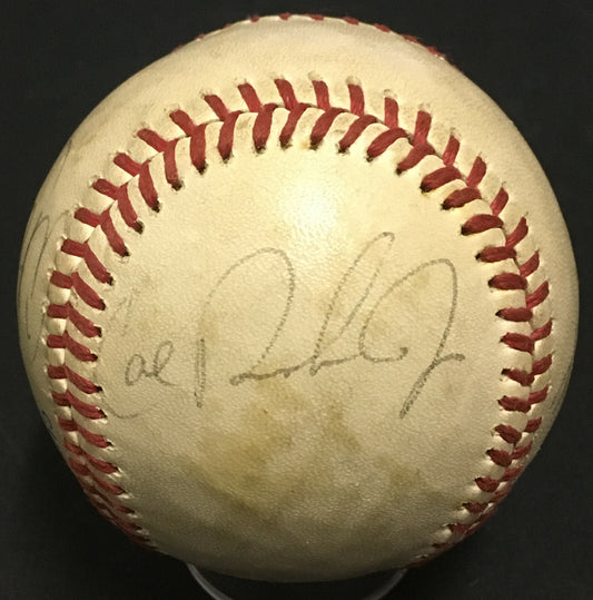Cal Ripken Jr signed AL Lee MacPhail baseball rare rookie auto Bumbry Shelby COA