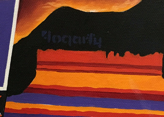 Charles Barkley / Terrence Fogarty signed original canvas oil painting COA 1/1