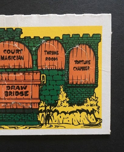 1970 TOPPS FUNNY DOORS TEST SET RARE CARD #8 Castle Nice Crisp Sharp Corners