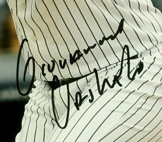 Giovanny Urshela signed 16x20 photo framed Yankees coin autograph Fanatics COA