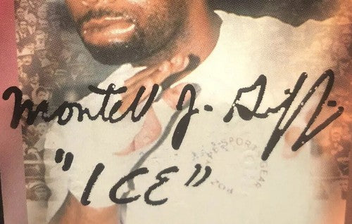 Montell Griffin Signed Ringside Boxing card Series 1 1996 #21 with seal COA