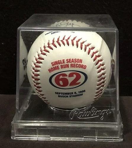 Mark McGwire 1998 Home Run Record #62 Rawlings Baseball Cardinals New with case