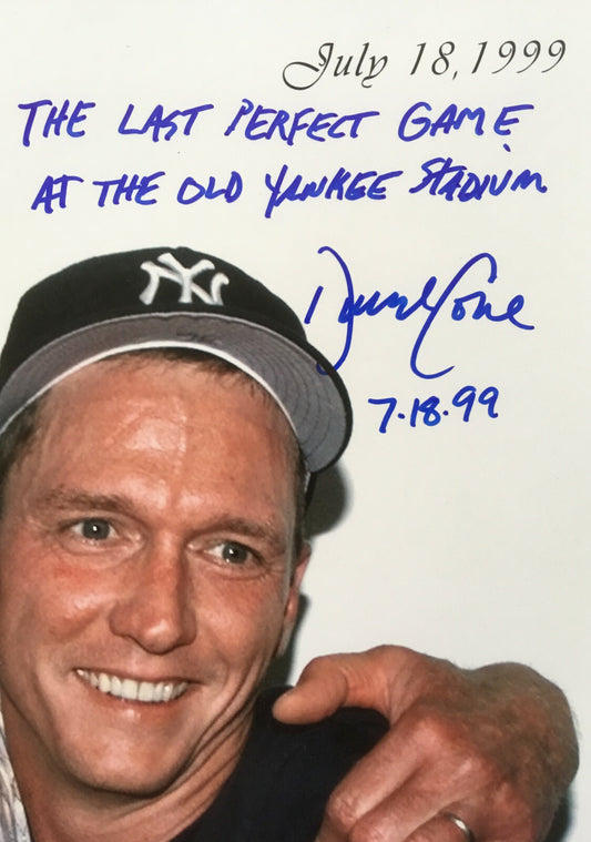 Don Larsen David Cone signed 11x14 Photo INS Last PG framed Auto Agent Holo COA