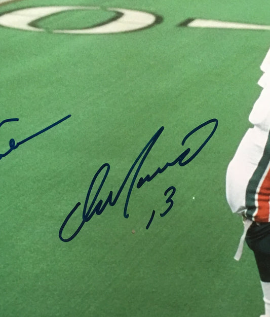Dan Marino Don Shula Dolphins signed 16x20 photo framed 2 auto HOF PSA LOA