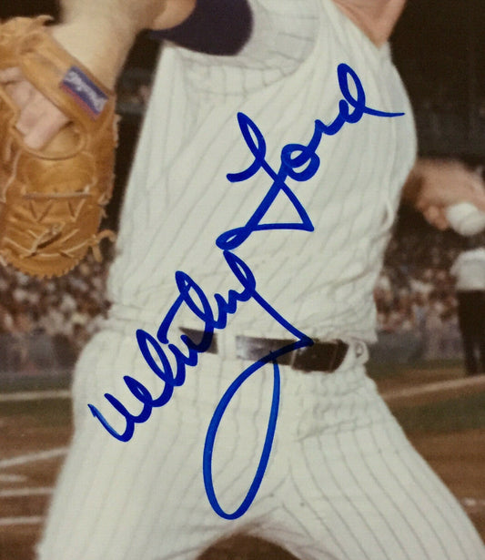 Whitey Ford Yankees Signed 8x10 photo Mint Autograph HOF CBM Holo COA