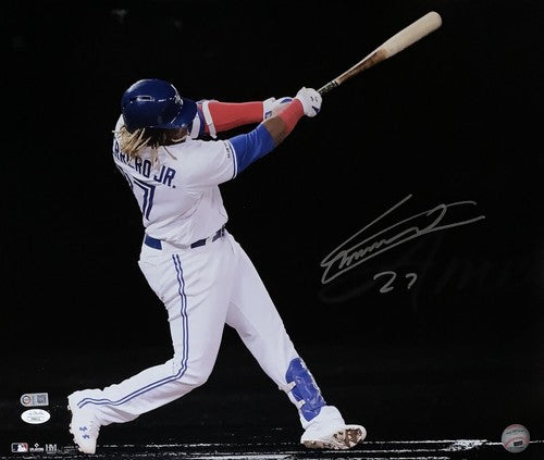 Vladimir Guerrero Jr Blue Jays Signed 16x20 Framed Spotlight Photo Auto JSA COA
