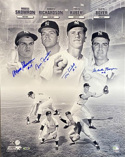 Yankees 16x20 Signed photo framed 1961 WS Skowron Richardson Kubek Boyer MLB COA