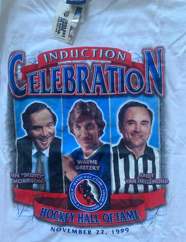 1999 Hockey Hall Of Fame Induction Hof T Shirt Wayne Gretzky #99 New NWT Sz L