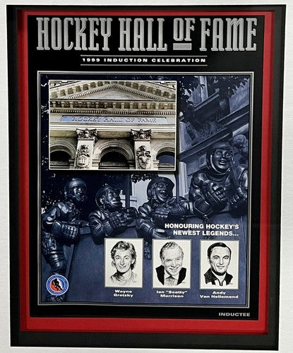 Wayne Gretzky 1999 Hall of Fame Induction Celebration Program Shadowbox Framed