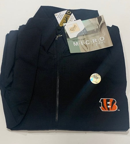 Cincinnati Bengals North End Ezem Micro Plus Black 1/4 Zip Jacket Men's L New