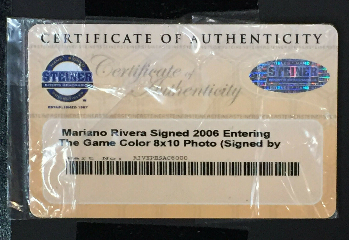 Mariano Rivera Signed Causi photo 1999 World Series baseball framed steiner Coa
