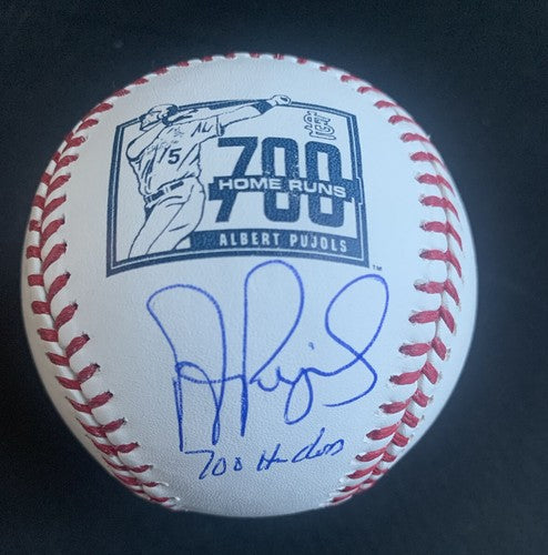 Albert Pujols Signed 700 Hr Club Logo Mint 700 Hr Auto Baseball BAS Beckett