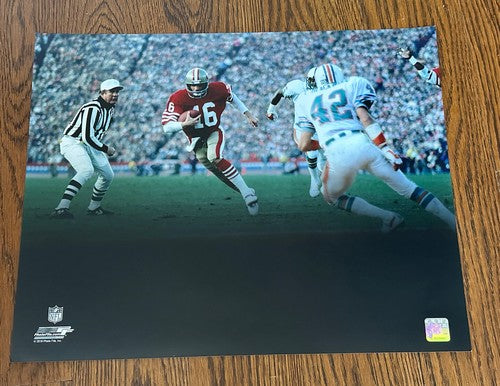Joe Montana 49er’s 16x20 Photo File On The Run Vs Dolphins Licensed NFL Hologram