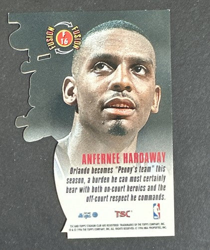 1996-97 Stadium Club Fusion Die Cut Penny Anfernee Hardaway Magic F16 Nm Mint