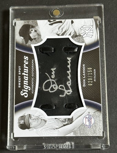 2008 UD Sweet Spot Signatures Don Larsen Signed Pg 1956 Ws Mint Auto Glove /150