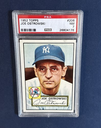 1952 Topps #206 Joe Ostrowski PSA 7 - NM Near Mint Yankees Beauty High End