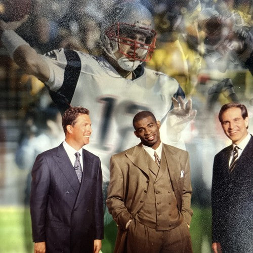 Cbs Nfl Today Football Sportscasters 8x10 Press Photo Deion Sanders Dan Marino
