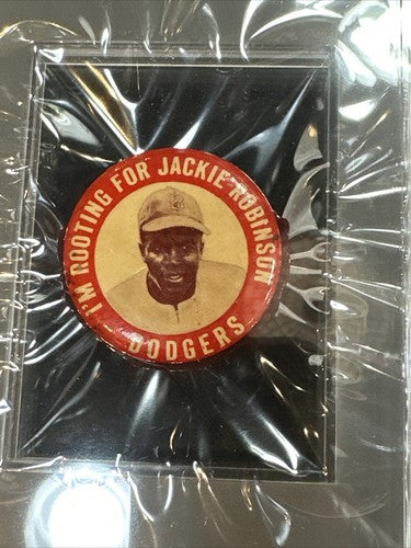 1947 I’m Rooting For Jackie Robinson Rookie Pin Red Rc Psa 2 Pop 1 1st Ever Done