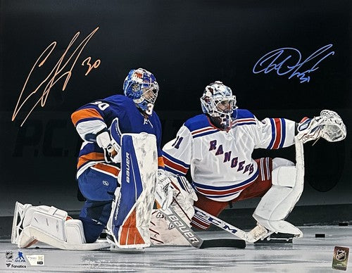 Igor Shesterkin Ilya Sorokin Signed 16x20 Framed Photo Rangers Auto Fanatics Coa