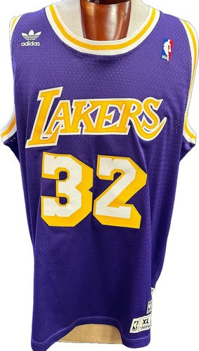 Magic Johnson Lakers Purple Adidas Hardwood Classics Rookie 1979 Jersey #32 XL
