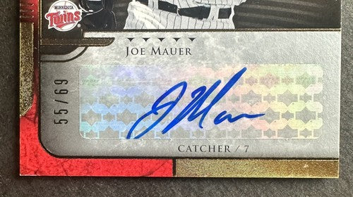 2005 Upper Deck Ultimate Collection Signatures Joe Mauer /69 Twins Mint Auto HOF