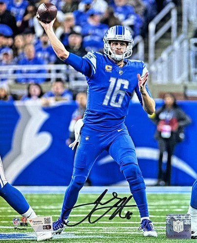 Jared Goff 8x10 Framed Action Photo Detroit Lions Mint Autograph Fanatics COA
