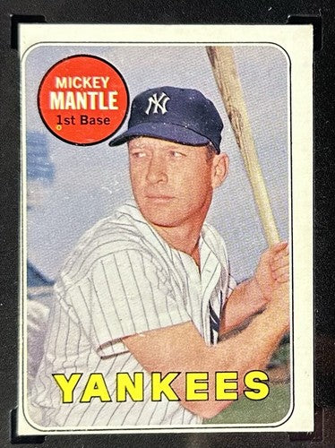 1969 Topps #500 Mickey Mantle White Letters SGC 2 GD Good Last Card Yankees Rare