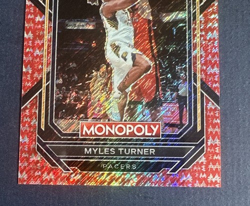 2022-23 Panini Prizm Monopoly Myles Turner Pacers Shimmer Prizm /100 Mint