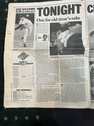 Oct 27 1996 Daily News Newspaper Top of the World NY Yankees Champs Strawberry