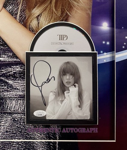 Taylor Swift Signed 3D Framed Photo Album CD Cover TTPD Manuscript Mint Auto JSA