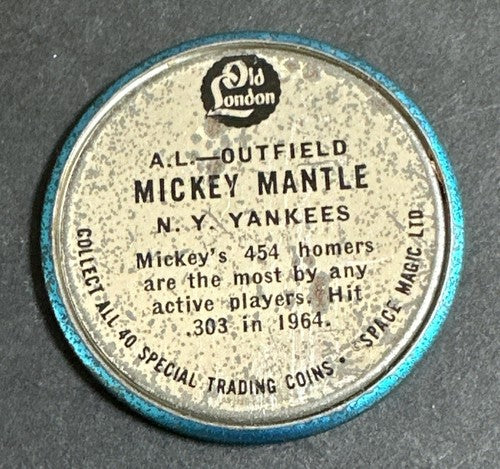 1965 Old London Coin Mickey Mantle New York Yankees Rare Hof